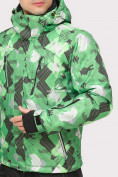 Оптом Костюм горнолыжный мужской зеленого цвета 018108Z в Перми, фото 6