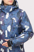 Оптом Куртка горнолыжная мужская темно-синего цвета 18108TS в Уфе, фото 5
