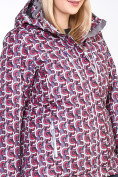 Оптом Куртка горнолыжная женская большого размера малинового цвета 18112M в Казани, фото 9