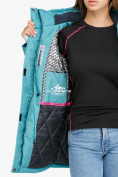 Оптом Куртка парка зимняя женская бирюзового цвета 18113Br в Сочи, фото 6