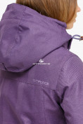Оптом Куртка парка зимняя женская фиолетового цвета 18113F в Воронеже, фото 6