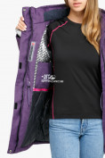 Оптом Куртка парка зимняя женская фиолетового цвета 18113F в Перми, фото 7