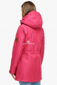 Оптом Куртка парка зимняя женская малинового цвета 18113М в Сочи, фото 5