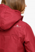 Оптом Куртка парка зимняя женская бордового цвета 18113B в Самаре, фото 6