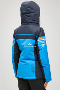 Оптом Женская зимняя горнолыжная куртка синего цвета 1856S в Омске, фото 4
