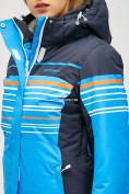 Оптом Женская зимняя горнолыжная куртка синего цвета 1856S в Новосибирске, фото 5