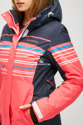 Оптом Женская зимняя горнолыжная куртка розового цвета 1856R в Казани, фото 4