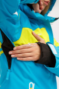 Оптом Куртка горнолыжная женская синего цвета 1811S в Челябинске, фото 6