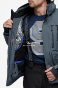 Оптом Куртка горнолыжная мужская темно-серого цвета 18122TC, фото 9
