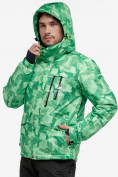Оптом Куртка горнолыжная мужская зеленого цвета 18122-1Z, фото 4