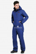 Оптом Комбинезон горнолыжный мужской синего цвета 18126S в Сочи, фото 3