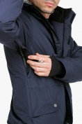 Оптом Комбинезон горнолыжный мужской темно-синего цвета 18126TS, фото 12