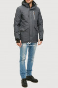 Оптом Мужская зимняя горнолыжная куртка серого цвета 18128Sr в Екатеринбурге