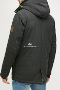 Оптом Мужская зимняя горнолыжная куртка черного цвета 18128Сh, фото 4