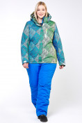 Оптом Куртка горнолыжная женская большого размера салатового цвета 1830-2Sl в Санкт-Петербурге, фото 8