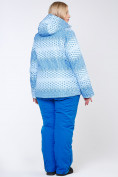Оптом Костюм горнолыжный женский большого размера голубого цвета 01830Gl, фото 6
