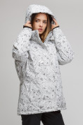 Оптом Куртка горнолыжная женская большого размера белого цвета 1830-1Bl в Казани, фото 2
