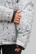 Оптом Куртка горнолыжная женская большого размера белого цвета 1830-1Bl в Казани, фото 6