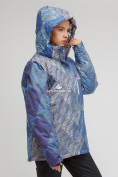 Оптом Куртка горнолыжная женская большого размера синего цвета 1830-2S, фото 2