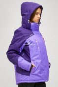 Оптом Женская зимняя горнолыжная куртка большого размера фиолетового цвета 1850F в Ростове-на-Дону, фото 2