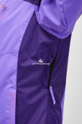 Оптом Женская зимняя горнолыжная куртка большого размера фиолетового цвета 1850F в  Красноярске, фото 6