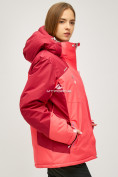 Оптом Женский зимний горнолыжный костюм большого размера розового цвета 01850R, фото 3