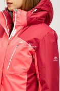 Оптом Женская зимняя горнолыжная куртка большого размера розового цвета 1850R в Воронеже, фото 2