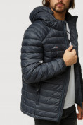 Оптом Куртка мужская стеганная черного цвета 1852Ch в Уфе, фото 7