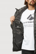 Оптом Куртка мужская стеганная темно-серого цвета 1852TC в Перми, фото 6