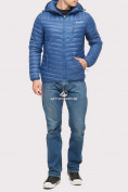 Оптом Куртка мужская стеганная синего цвета 1858S