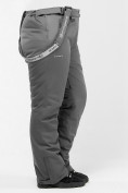 Оптом Брюки горнолыжные женские большого размерасерого цвета 1878Sr, фото 6