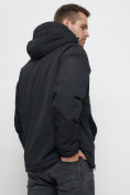 Оптом Куртка-анорак  спортивная мужская черного цвета 1887Ch в Казани, фото 14