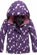 Оптом Куртка горнолыжная для девочки фиолетового цвета 18912F в Казани