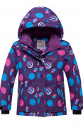 Оптом Куртка горнолыжная для девочки фиолетового цвета 18916F в Казани