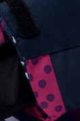 Оптом Куртка горнолыжная для девочки темно-синего цвета 18930TS в Казани, фото 7
