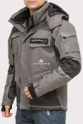 Оптом Куртка горнолыжная мужская серого цвета 1912Sr, фото 2