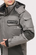 Оптом Куртка горнолыжная мужская серого цвета 1912Sr, фото 5