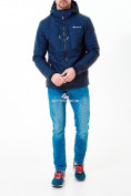 Оптом Молодежная куртка мужская темно-синего цвета 1913TS в Перми, фото 2