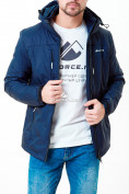 Оптом Молодежная куртка мужская темно-синего цвета 1913TS в  Красноярске, фото 5