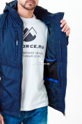 Оптом Молодежная куртка мужская темно-синего цвета 1913TS в Перми, фото 7