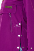 Оптом Анорак softshell женский фиолетовго цвета 1914F в Перми, фото 6