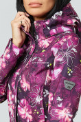 Оптом Парка женская осенняя весенняя softshell фиолетового цвета 1922-2F в Екатеринбурге, фото 6