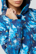 Оптом Парка женская осенняя весенняя softshell синего цвета 1922-2S в Казани, фото 7