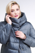 Оптом Куртка зимняя женская молодежная темно-серого цвета 191923_11TС в Омске, фото 6