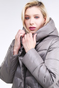 Оптом Куртка зимняя женская молодежная серого цвета 191923_30Sr в Самаре, фото 6
