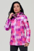 Оптом Парка женская осенняя весенняя softshellрозового цвета 1923R, фото 3