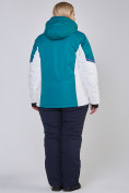 Оптом Костюм горнолыжный женский большого размера бирюзового цвета 01934Br в Самаре, фото 6