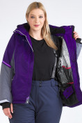 Оптом Костюм горнолыжный женский большого размера темно-фиолетового цвета 01934TF в Самаре, фото 10