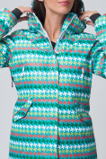 Оптом Женский зимний горнолыжный костюм бирюзового цвета 01937Br в Самаре, фото 3
