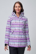 Оптом Женская зимняя горнолыжная куртка фиолетовго цвета 1937F в Казани, фото 5